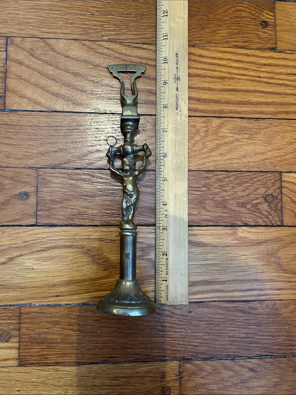Vintage Brass Cherub Letter Holder - Classic Brass Finish